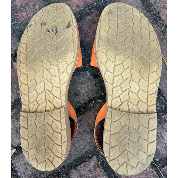 Calaxini Made in Spain Leather Avarca Sandals Orange Suede 39 (US 8.5–9) - Picture 4 of 5